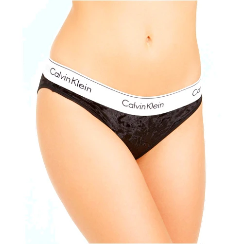 Calvin Klein Underwear Women's Modern Cotton Bikini Panties, Black, Medium