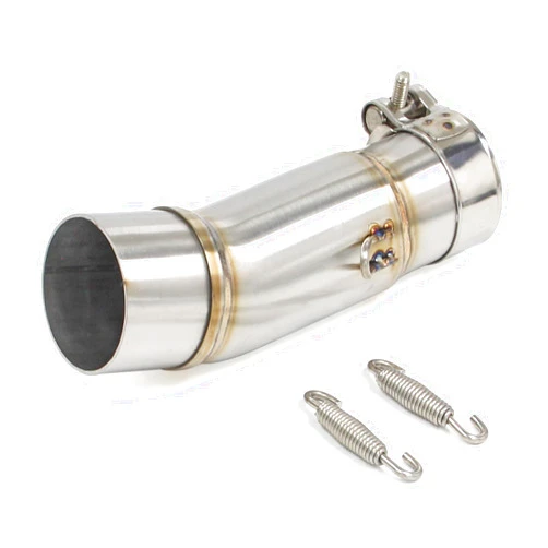 Rawsomes Motorcycle Exhaust Mid Pipe, Exhaust Adapter Muffler Connector Pipe with Clamps and Adapters Suitable for Kawasaki Ninja 400 Z400 2017-2022,EX250 EX300 Z250 Z300 Ninja 250 Ninja 300 2018-2022