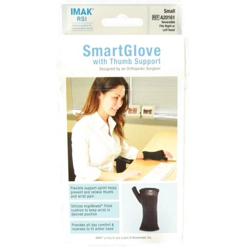 Imak Smart Glove with Thumb Support, Black, Small