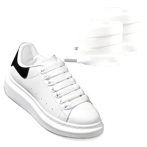 UamGlsob 2 Pairs 1/2''(1.2cm) Flat Thick Shoe Laces, Jumbo Fat Wide Shoelaces Replacement Laces for Alexander Mcqueen Sneaker
