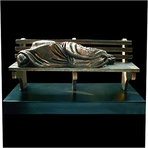 Timothy Schmalz Sculptures Homeless Jesus Christian Sculpture (Tiny) by Timothy Schmalz