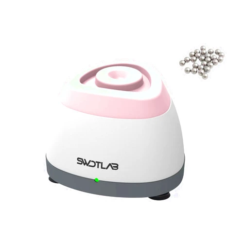 SWDTLAB Mini Vortex Mixer, 3500rpm Lab Vortex Shakers with Touch Function LED Indicator Vortex Paint Mixer for Nail Polish Ink Eyelash Adhesives Test Tubes Vortex Mixing and Acylic Paint Pink