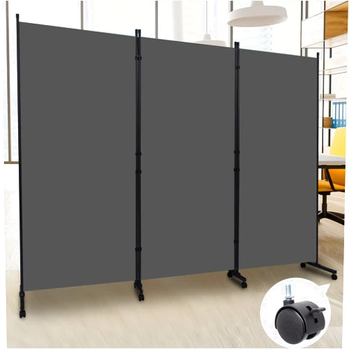 YASRKML Room Divider Portable Wall Divider for Room Partition, Upgarded Design Privacy Room Divider Panel W/Wheels, 3 Panel Room Dividers Screen 6FT Room Partitions and Dividers Freestanding Room Separators