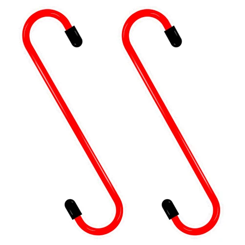 Hirificing 2PCS Brake Caliper Hanger Hooks Mechanic Specialty Tools for Braking Bearing Axle and Suspension Work, Car Brake Caliper Hangers with Rubber Tips Automotive Tools(Red)