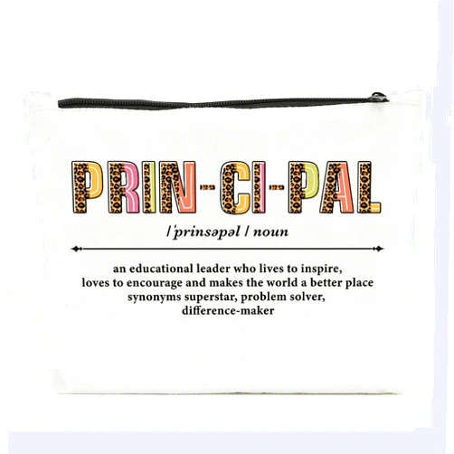 NBIAN Principal Definition, Principal Gifts for Women Makeup Bag Cosmetic Bag, Principal Gift, Principal End of Years Gift Birthday Appreciation Gifts for School Staff Vice Principal Teacher Coworker
