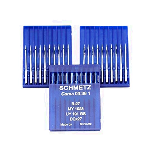 Schmetz B-27 DCX27MY 1023 Industrial Serger Overlock Machine Needles 30 Pack (Singer Size 11 (Metric Size 75))