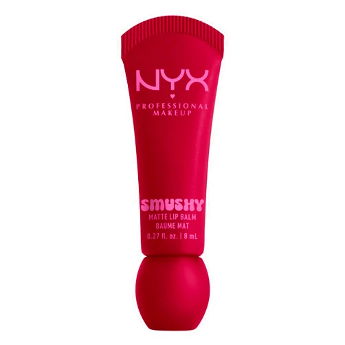 NYX PROFESSIONAL MAKEUP Smushy Matte Lip Balm, Tinted Lip Moisturizer with Soft, Matte Finish - Squeeze N' Sizzle (Cherry Red)