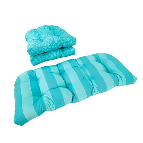 TreesnTrends Outdoor Maven Preview Lagoon 3 Piece Cushion Set