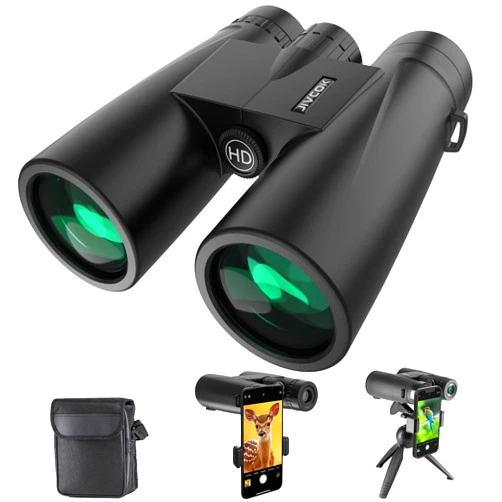 Jivcok 30x52 Binoculars for Adults - HD High Powered Binoculars with Phone Adapter and Tripod, Waterproof & Large View Binoculars for Bird Watching, Hunting, Stargazing, Hiking, Travel, Sports