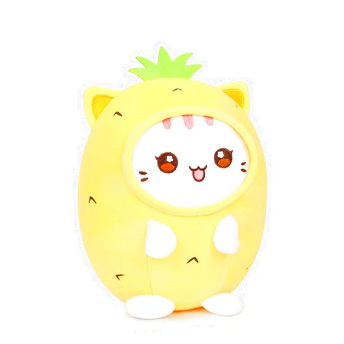 Mikchocho Cute Plush Pineapple Cat Stuffed Animal Pillow, 8