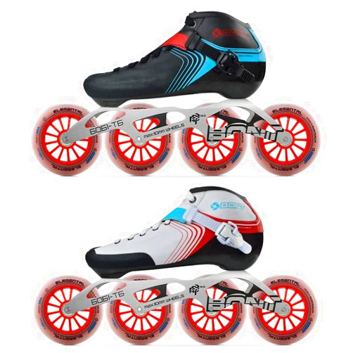 Bont Skates - Inline Speed Skating Racing Skates - GT4 Skate Boots + 6061 Frame + Elemental Wheels + ABEC5 Bearings