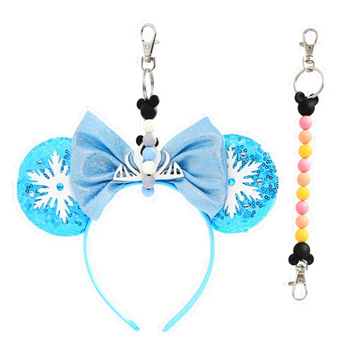 Nuolich 2PCS Mouse Ear Holder for Backpack Bead Lanyard Keychain Headband Hanging Display Decor Hair Accessories Holder