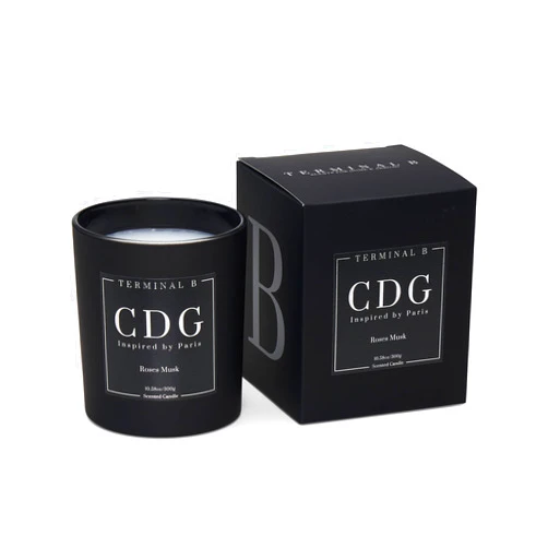 TERMINAL B Luxury Candle | CDG - Roses Musk | Inspired by Paris | Hand-Poured in Los Angeles | 10.58 oz, 60+ Hour Burn Time