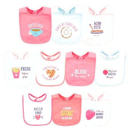 Hudson Baby Unisex BabyCotton Bibs