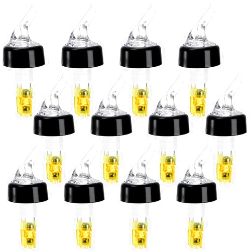 WUWEOT 12 Pack Measured Liquor Bottle Pourers, 1.5 Oz Automatic Wine Bottle Pourers, Jigger Quick Shot Dispenser for Home Bar Kitchen