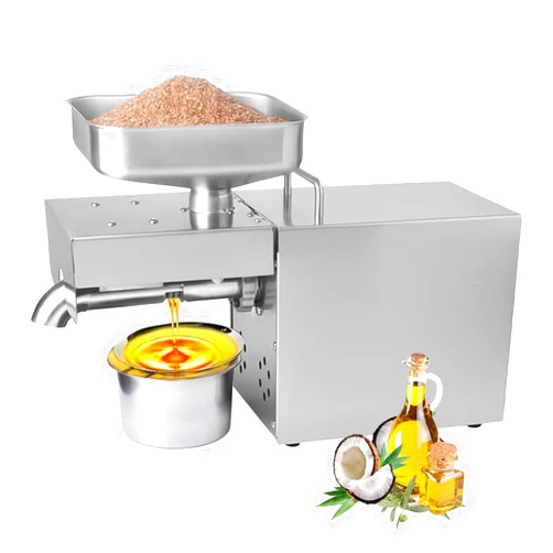 YUEWO Kitchen Oil Press Machine Electric Automatic Oil Press Machine for Avocado Coconut Flax Peanut Castor Perilla Seed Canola Sesame Commercial Grade1500W