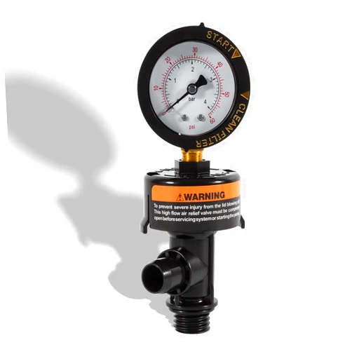 DearChan 98209800 High Flow Manual Relief Valve/Air Relief Manual Valve Assembly with Pressure Gauge, Replacement for Pool and Spa Filter (98209800-1 Pack)
