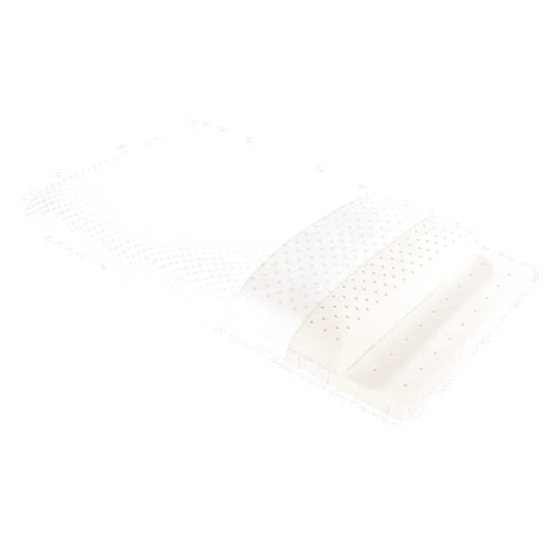 SUQ I OME Adjustable Slim Sleeper -Thin Flat Latex Pillow for Sleeping with 2 Removable Layers 3 Heights(1'', 2.5'', 3.5''), for Stomach, Side and Back Sleepers,Twill White