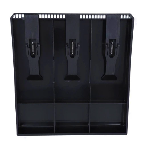 Walfront Cash Drawer Register Insert Tray Replacement 3 Bills 3 Money Storage Box 9.6 x 9.6 x 1.4inch to Make Money Well Organized (Black)