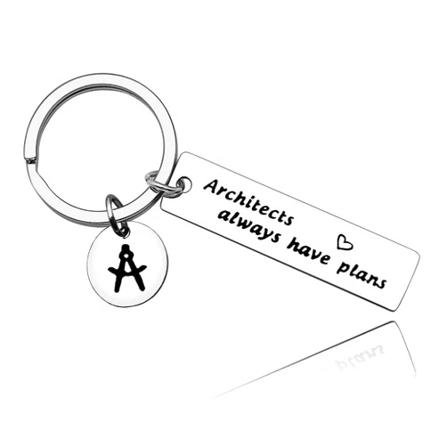 Baipilu Gifts for Architects Keychain Architectural Gift for Women Men Architectural Engineer Keyring for Dad Mom Architect Student Gift Architect Teacher Keychain Gifts for Designer Christmas Birthday Gift
