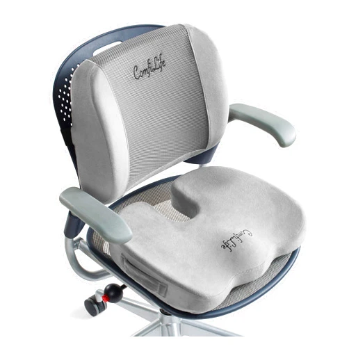 ComfiLife Gel Enhanced Seat Cushion & Lumbar Support Bundle - Office Chair & Car Seat Cushion for Back Pain & Sciatica Relief - 100% Memory Foam