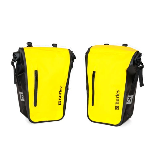 Burley Design Burley Pannier Set, Roll-Top, Waterproof, 22L Total Capacity, 10mm Rack Bar Compatible