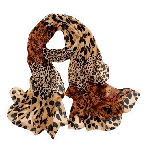 Honiser Satin Head Scarf, Women'S Leopard Print Little Silk Scarf Hair Tie Band Neckerchief Multi-Purpose For Cheetah Animal (One Size, Coffee -41)