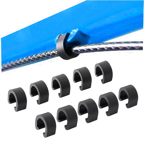 VANICE 10 Pieces Bike C-Clips Clamps Housing Hose Guide Clamps Brake Derailleur Shift Cables C-Clips Clamps for MTB Bike Road Bicycle