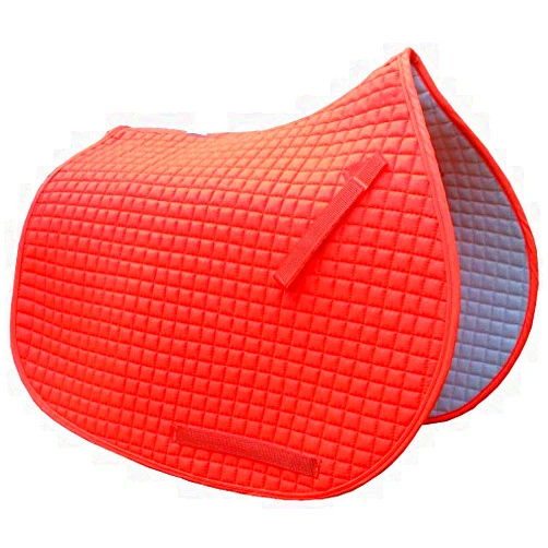 PRI Pacific Rim International Hunter Safety All-Purpose English Saddle Pads (Neon Blaze Orange w/Matching Piping)