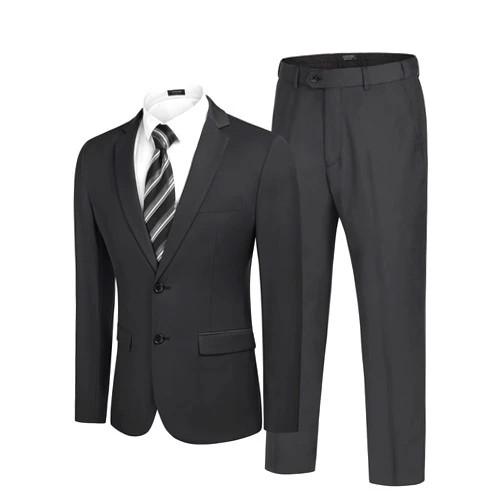 COOFANDY Men's 2 Piece Suits Classic Fit 2 Button Dress Suits Tuxedo Jacket Blazer for Wedding Business Dinner Prom
