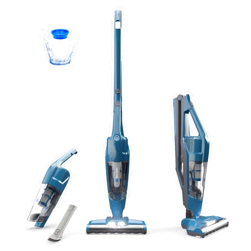 Vacmaster Portable 10.8V 2-in-1 Cordless Stick Lightweight Vacuum Cleaner with 2-Speed Power Control and LED Headlight for Hardwood Floor, Carpet & Pet Hair, Blue