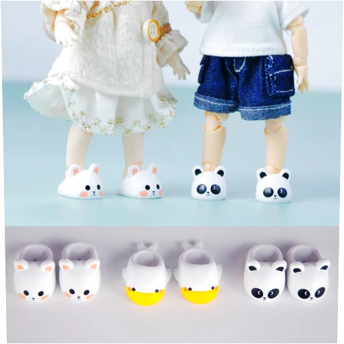 YMY DOLL YMY Animal Slippers ob11 Doll Shoes gsc Clay Human bjd 1/12 Scale Doll Shoes