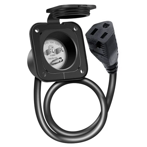 PAULINN 15 Amp 125V AC Power Inlet Port Plug with Integrated 18