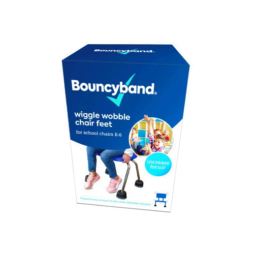 Bouncy Bands Bouncyband Wiggle Wobble Chair Feet – Transform a Standard School Chair into a Wobble Chair – Chair Feet for Classroom Help Improve Concentration and Calm Children Aged 3+