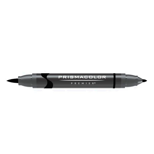 Prismacolor Premier Double-Ended Brush Tip Markers, Black 098