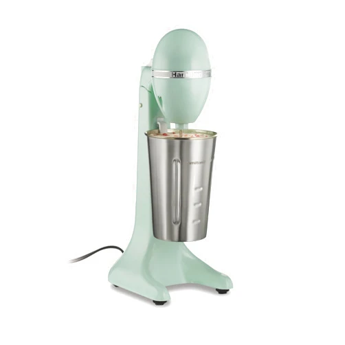 Hamilton Beach DrinkMaster Electric Drink Mixer, Retro Milkshake Maker & Milk Frother, 2 Speeds, Extra-Large 28 oz. Stainless Steel Cup, Mint