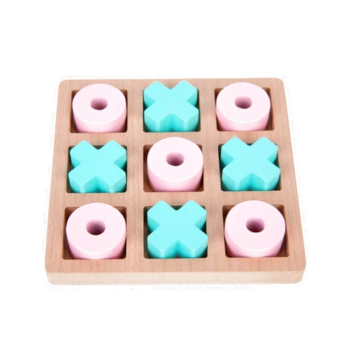 LXGYPWIN Tic-Tac-Toe Game, Wooden Tic-Tac-Toe Game, Small Tic-Tac-Toe Game, Children's Indoor Party Game, Very Suitable for Backyard Entertainment