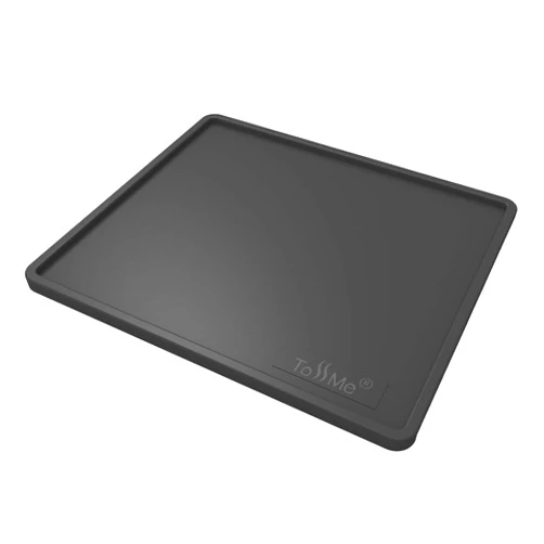 ToSSme Espresso Tamping Mat I 6X7 Inch Food Safe Silicone Coffee Tamper Mat I Portafilter Mat For Baristas I Coffee Tamp Mat I Waterproof, Heat Resistant Tamping Pad and Tamp Station TM-CO05 Black