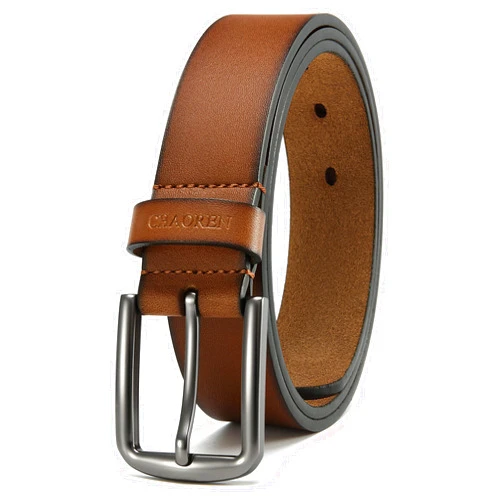 CHAOREN Belt Men Leather - Mens Belts Casual for Jeans 1 3/8