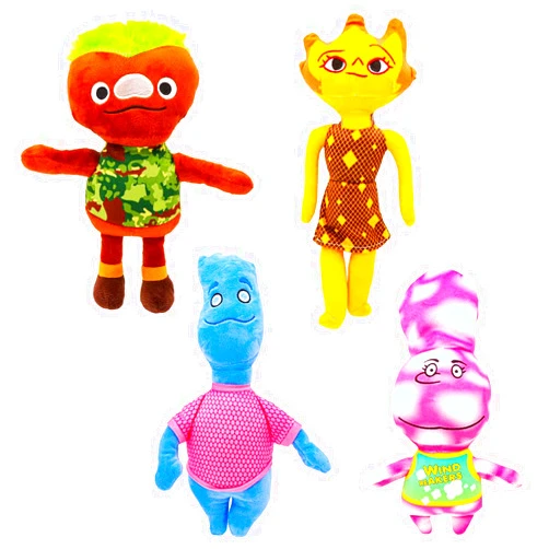 DOGENKE Elemental Plush，11.8 inch Elemental Wade Ember Plushies Toys，Hot Tv Animation Dolls，Soft Stuffed Animal Figure Doll for Adult and Kids(4PCS)