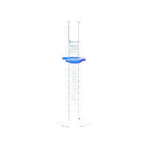 United Scientific™ (UNCYLNGB-10) 10mL Graduated Cylinder, Borosilicate 3.3 Glass, Double Metric Scale, Class B, Pack of 2