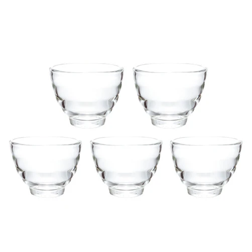 HARIO HU-3012 Heat-Resistant Glass Cups, Set of 5, Microwave/Oven/Dishwasher Safe, 6.1 fl oz (170 ml), Made in Japan
