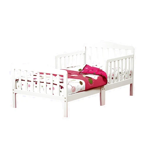 Orbelle Trading The Orbelle Contemporary, Solid Wood Toddler Bed That Converts to a Lounger, White, Standard (401W)