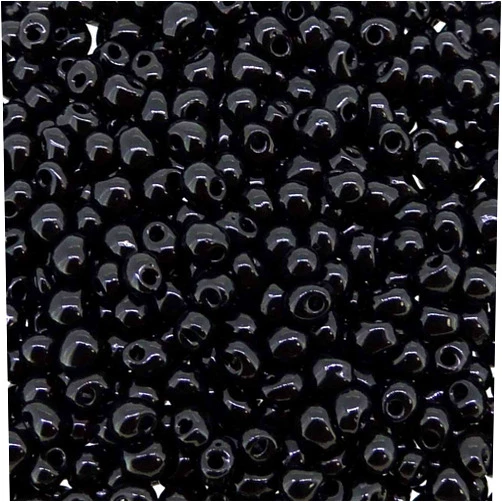 Miyuki Opaque Black Tiny Miyuki 2.8mm Fringe Seed Bead Glass Tear Drops Approx 9 Gram Tube