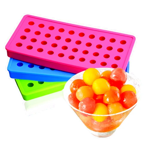Yesland 3 Pack Mini Ice Ball Molds, 120-Cavity Mini Round Silicone Mold/Chocolate Drops Mold, Perefect for Candy, Pudding, Jelly, Milk, Juice, Cocktails & Whiskey Particles