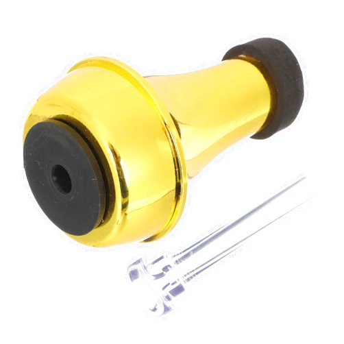 Healifty Mini Trumpet Straight Mute Set, Abs Plastic Beginner Trumpet Practice Mute with Gold Tone and 3c Mouthpiece, Musical Instrument Accessory for Brass Players