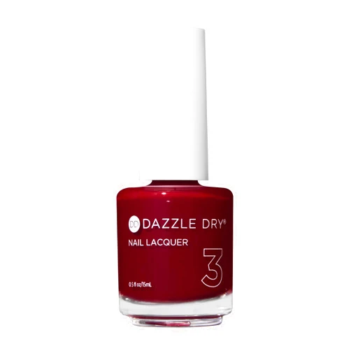 Dazzle Dry Nail Lacquer (Step 3) - Fast Track Cherry - A classic cherry red with blue undertones. Full coverage cream. (0.5 fl oz)