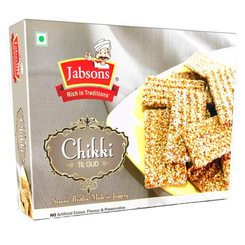 Jabsons - Chikki Til Gud (Sesame Brittles with Jaggery), 400 G (14.1 Oz)