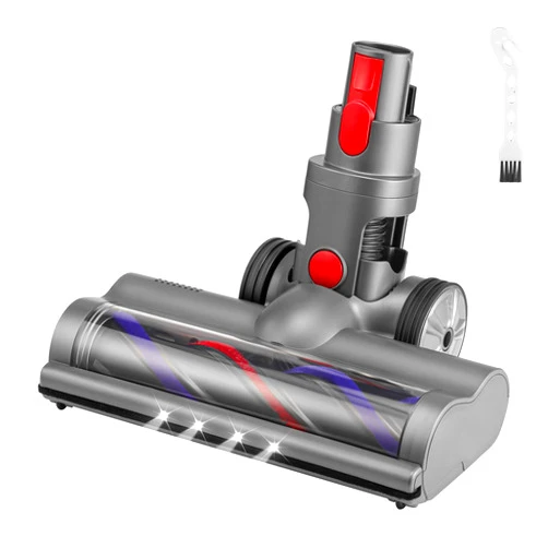Isinlive Motorhead Vacuum Attachments for Dyson V15 V11 V10 V8 V7, Hardwood Floor Attachment for Dyson Cordless Stick Vacuum Cleaners with LED Headlights, Soft Roller Brush Head Replacement Parts