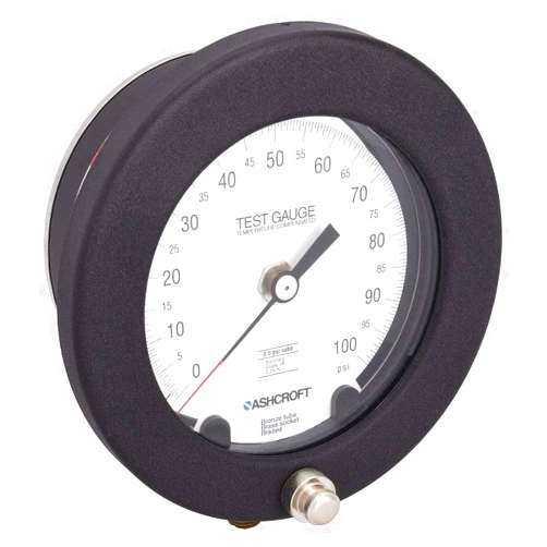 ASHCROFT Pressure Gauge, 0 to 100 psi, 4-1/2In